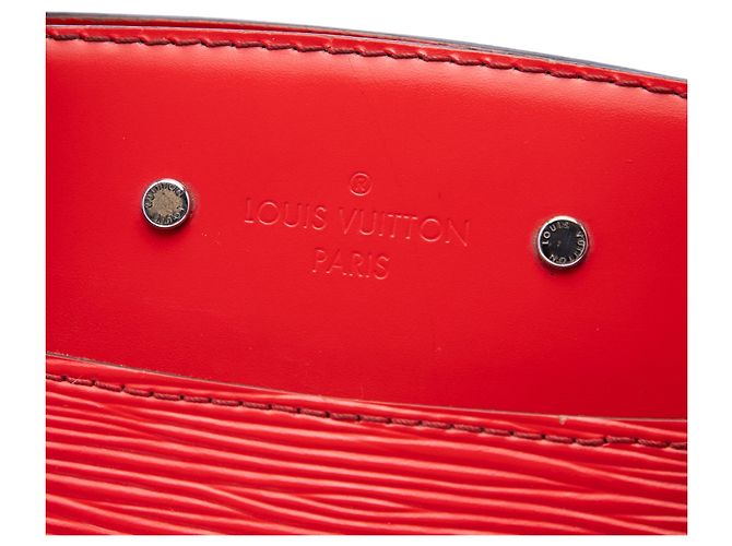 Borsa Louis Vuitton Epi Soufflot MM Rossa Rosso - vista 5
