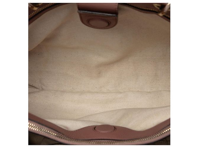 Borsa shopper Gucci Medium in pelle di vitello Bamboo rosa - vista 4