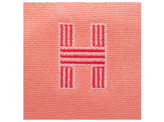 Piccola borsa vanity Hermès Small Toile Bride A Brac rosa - vista 5
