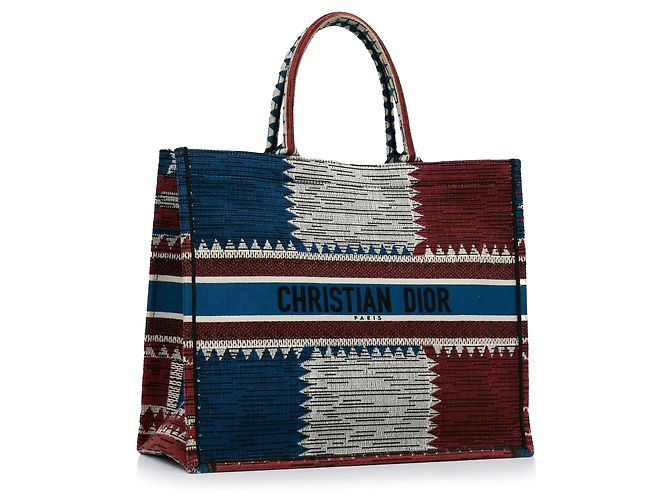 Book Tote Dior Large French Flag Blu - vista 2