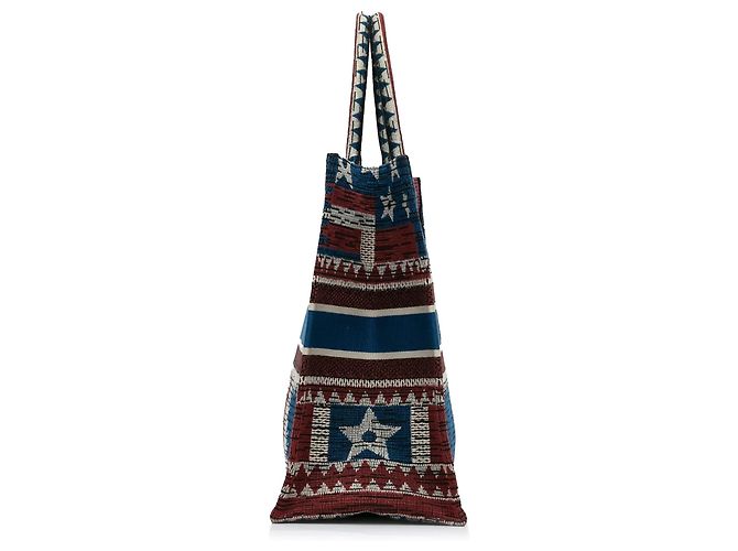 Book Tote Dior Large French Flag Blu - vista 3