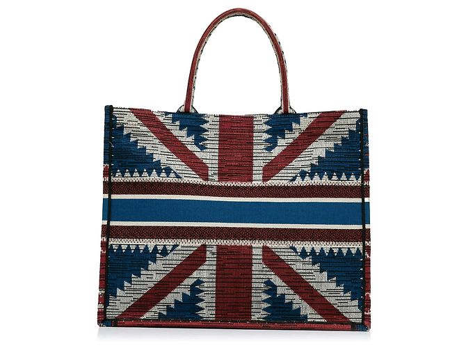 Book Tote Dior Large French Flag Blu - vista 4