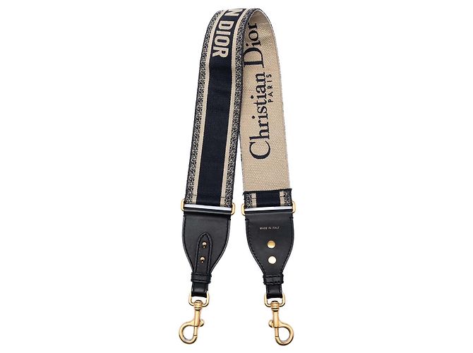Blauer Dior bestickter Canvas-Bag-Strap - Ansicht 2