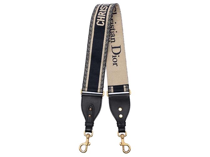 Blauer Dior bestickter Canvas-Bag-Strap - Ansicht 3