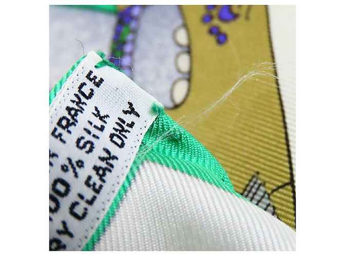 Sciarpa in seta Hermès Fantaisies Indiennes 90 verde - vista 5