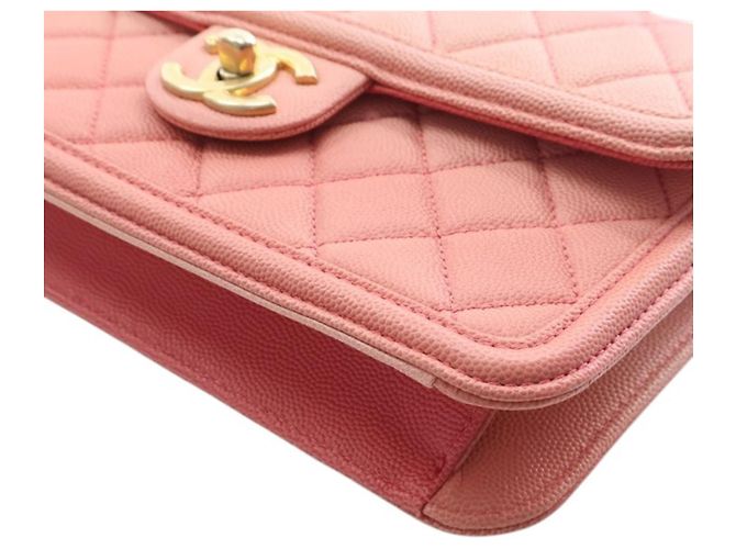 Borsa Chanel Small Quilted Caviar Sunset On The Sea Flap Rosa - vista 7