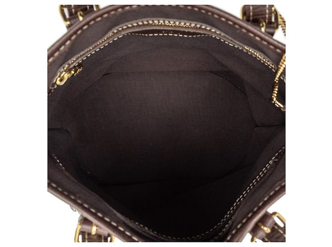 Brown Louis Vuitton Monogram Mini Lin Bucket PM Braun - Ansicht 4