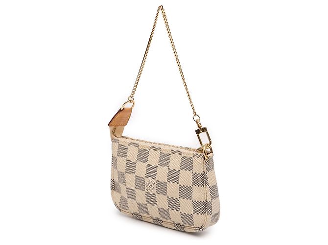 White Louis Vuitton Damier Azur Mini Pochette Accessoires Handbag - view 2
