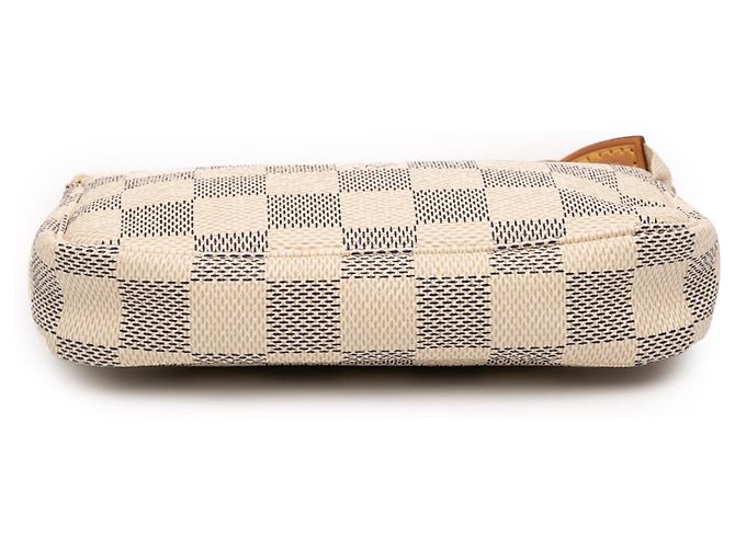 White Louis Vuitton Damier Azur Mini Pochette Accessoires Handbag - view 3