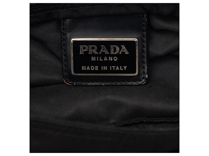 Borsa a tracolla Prada Tessuto nera con zip Nero - vista 5