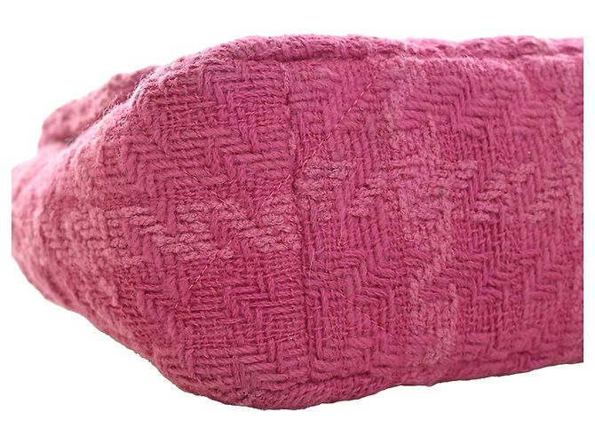 Borsa Chanel Medium Tweed 19 Flap Rosa - vista 13