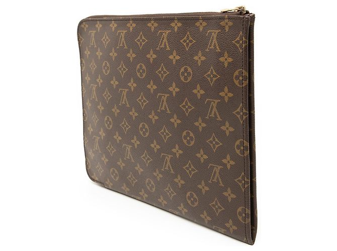 Portfolio Documenti Monogram Louis Vuitton Marrone Clutch Bag 30 - vista 2