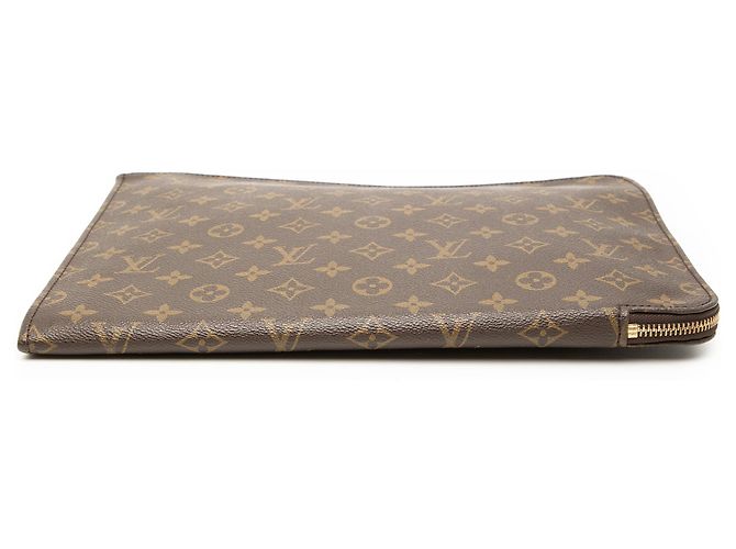Portfolio Documenti Monogram Louis Vuitton Marrone Clutch Bag 30 - vista 3