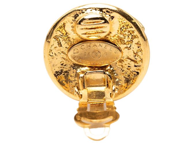 Orecchini a clip Chanel CC placcati oro D'oro - vista 3