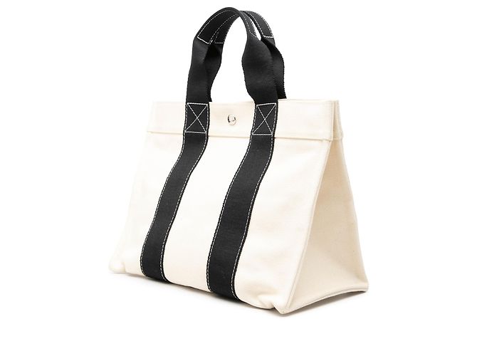 Tote Hermès Toile Bora Bora PM bianco - vista 2