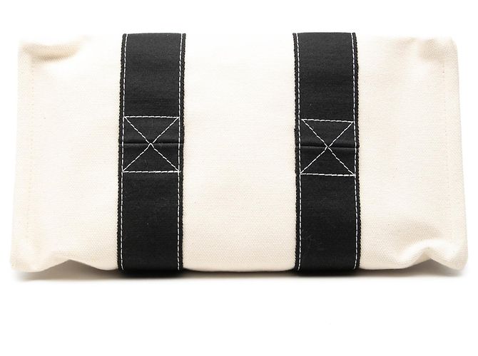 Tote Hermès Toile Bora Bora PM bianco - vista 3