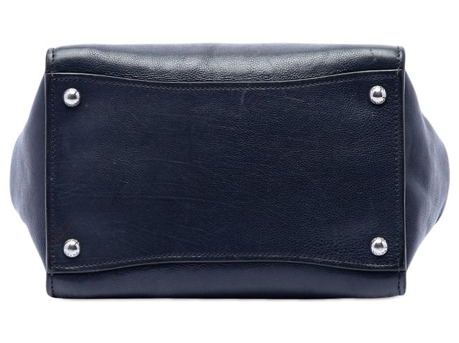 Blauer Prada Glace Calf Twin Pocket Double Handle Satchel - Ansicht 3