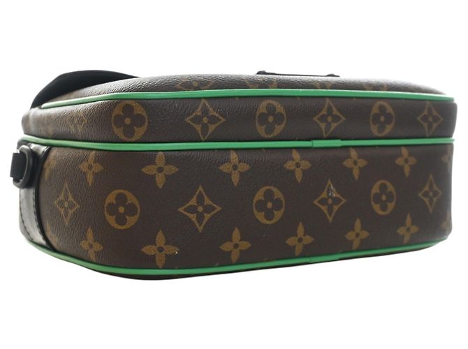 Borsa a tracolla Louis Vuitton Monogram Macassar S Lock marrone - vista 11