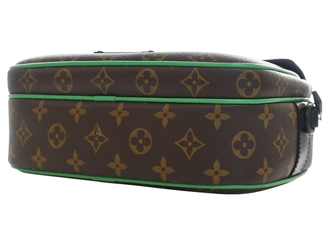 Borsa a tracolla Louis Vuitton Monogram Macassar S Lock marrone - vista 12
