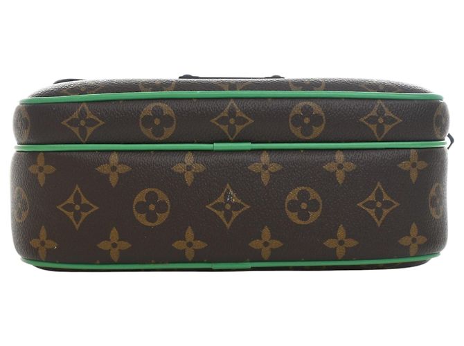 Borsa a tracolla Louis Vuitton Monogram Macassar S Lock marrone - vista 5