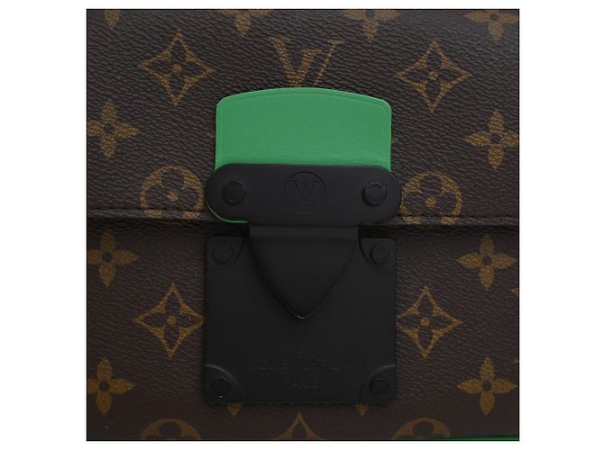 Borsa a tracolla Louis Vuitton Monogram Macassar S Lock marrone - vista 7