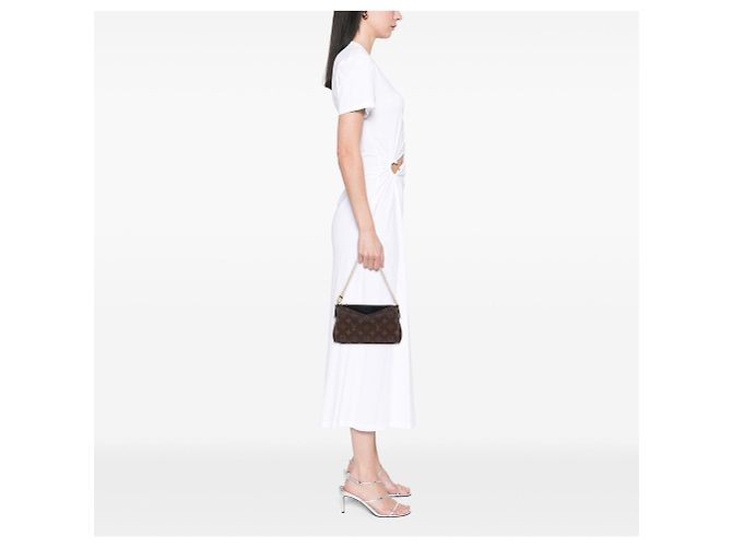 Clutch e borsa Louis Vuitton Monogram Pallas nera Nero - vista 7