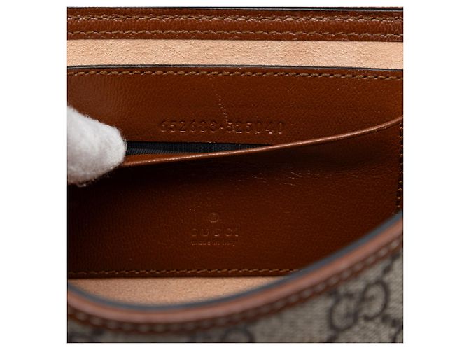 Borsa Gucci Mini GG Supreme Padlock beige - vista 6