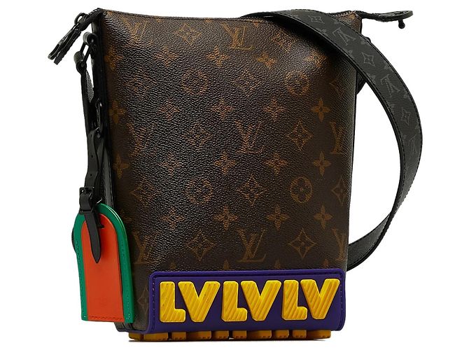 Borsa a tracolla Louis Vuitton Monogram LV Rubber Cruiser marrone - vista 2