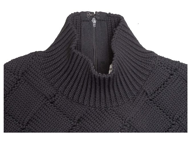 Herve Leger Bandage-Kleid schwarz, gewebt, langärmlig Größe US XS - Ansicht 4
