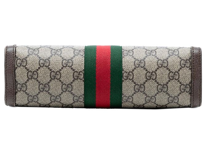 Borsa a Tracolla Gucci Small GG Supreme Web Ophidia Chain Beige - vista 3