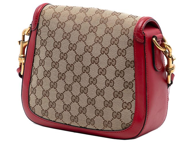 Borsa a tracolla Gucci Medium GG Canvas Lady Web marrone - vista 2