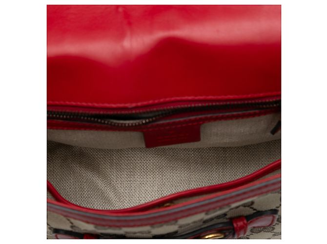 Borsa a tracolla Gucci Medium GG Canvas Lady Web marrone - vista 4