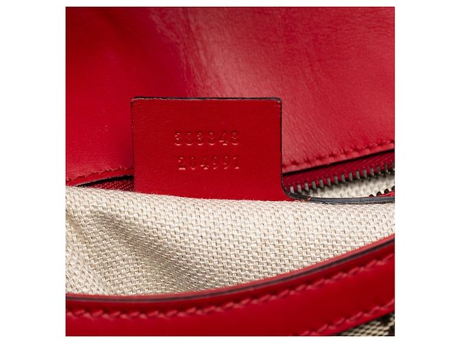 Borsa a tracolla Gucci Medium GG Canvas Lady Web marrone - vista 6