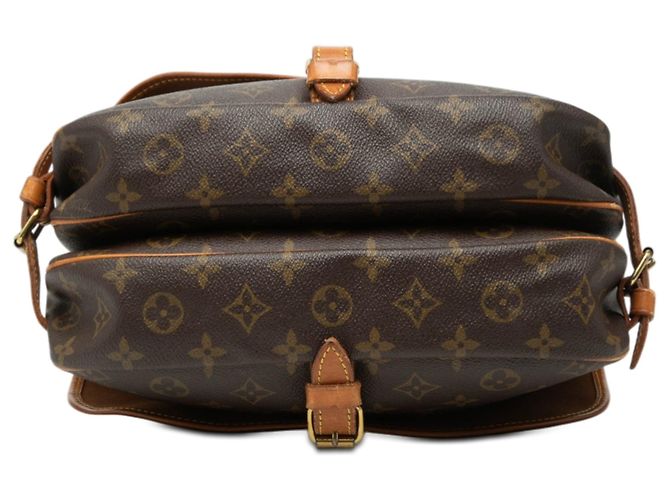 Borsa a tracolla Louis Vuitton Monogram Saumur 25 Marrone - vista 3