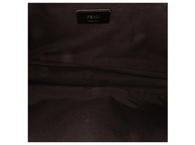 Borsa a tracolla convertibile Fendi Large Zucca Canvas Marrone - vista 6