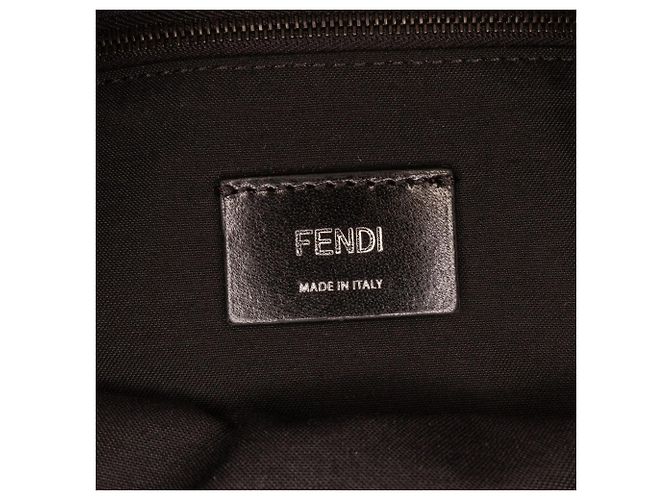 Borsa a tracolla convertibile Fendi Large Zucca Canvas Marrone - vista 7