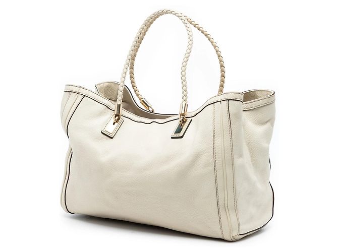 Gucci Bella Leder Tote Bag in Weiß, Medium - Ansicht 2