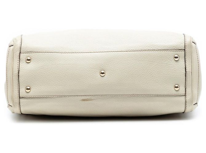 Gucci Bella Leder Tote Bag in Weiß, Medium - Ansicht 3