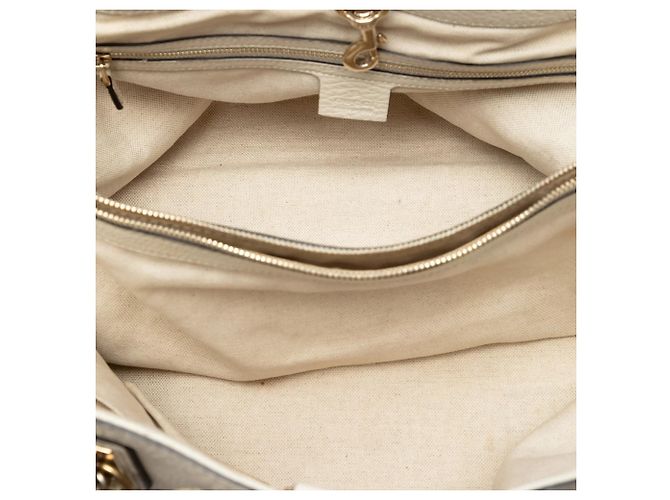 Gucci Bella Leder Tote Bag in Weiß, Medium - Ansicht 4