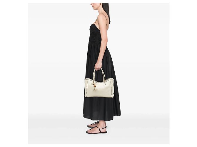 Gucci Bella Leder Tote Bag in Weiß, Medium - Ansicht 7