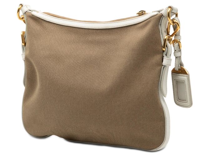 Bolso bandolera Prada Canvas Canapa Logo color Tan Camello - vista 2