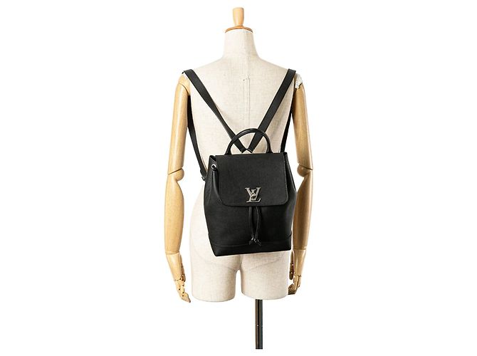 Zaino Louis Vuitton Taurillon Lockme nero - vista 11