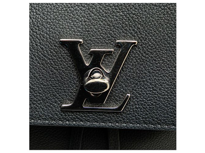 Zaino Louis Vuitton Taurillon Lockme nero - vista 7