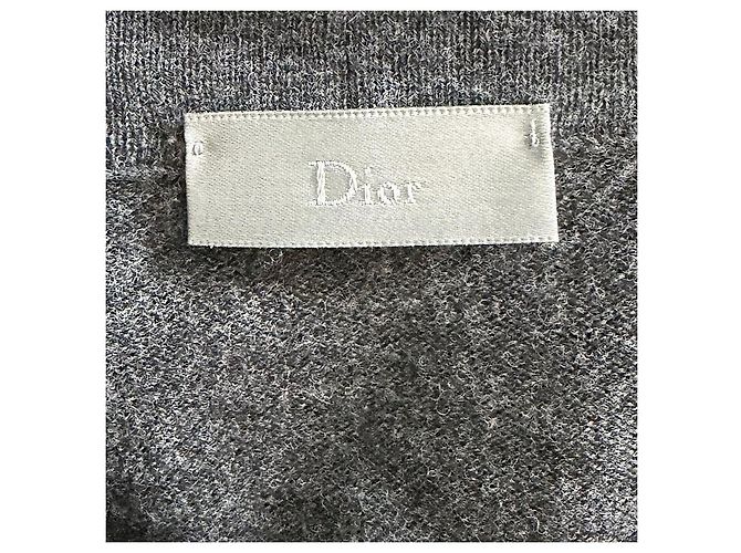 Dior Homme 13 FW Woll-Long-Cardigan Grau - Ansicht 3