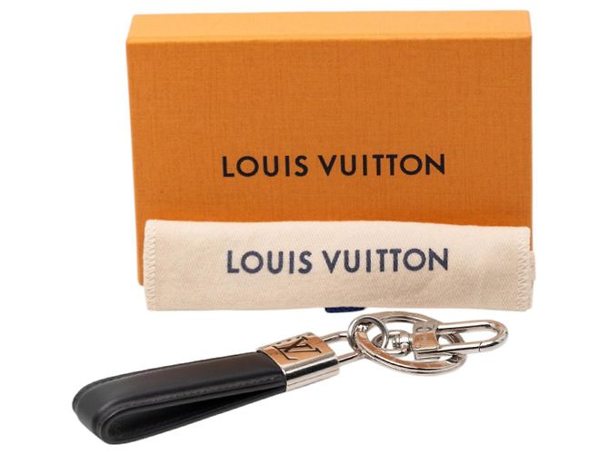 Charm per borsa e portachiavi Dragonne LV Padlock in pelle nera Louis Vuitton Nero - vista 4