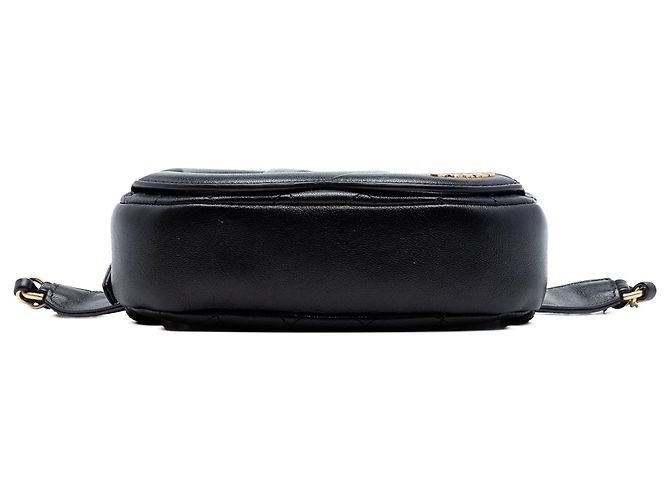 Borsa fotocamera Chanel CC in agnello trapuntato Coco Midnight nero - vista 3