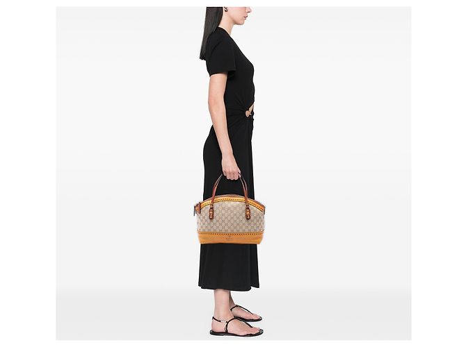 Borsa Gucci GG Canvas Laidback Crafty beige - vista 6