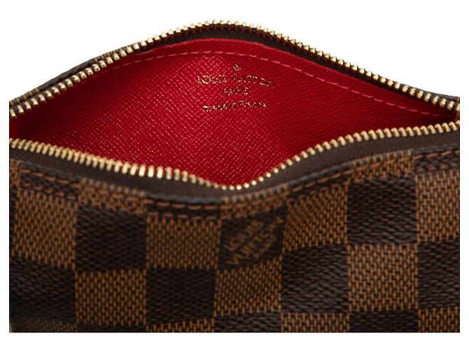 Borsa a mano pochette Papillon Louis Vuitton Damier Ebene marrone - vista 5
