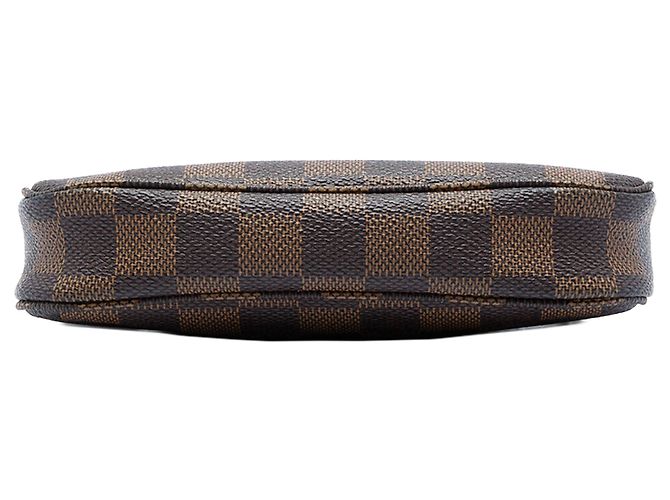 Borsa Louis Vuitton Damier Ebene Mini Pochette Accessoires marrone - vista 3