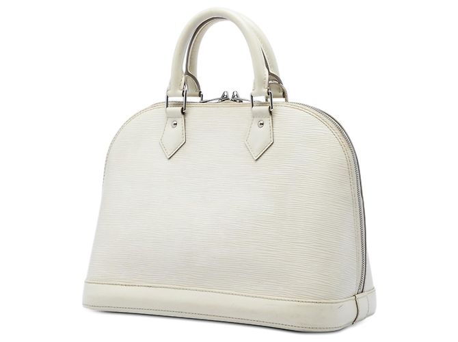 Borsa Louis Vuitton Epi Alma PM bianca Bianco - vista 2